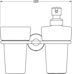 008 Держатель стакана и емкости для жидкого мыла (стекло) NОS FBS Nostalgy - Вид №1