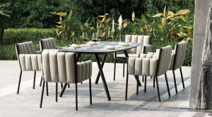 Тканевый мягкий садовый стул