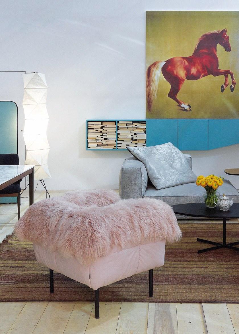 arflex Мягкое меховое кресло с подлокотниками Pecorelle sun-id-1465304 - Вид №1