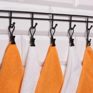 Набор крючков для полотенец KONSENSA металл цвет черный 5 шт.