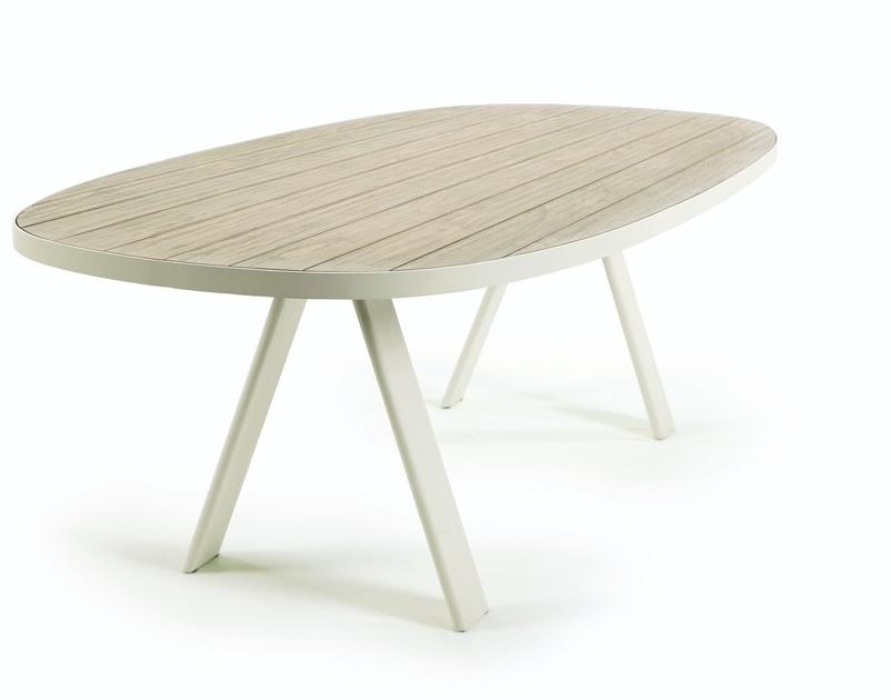 Ethimo Овальный садовый стол из тика Esedra Estooa - Вид №1