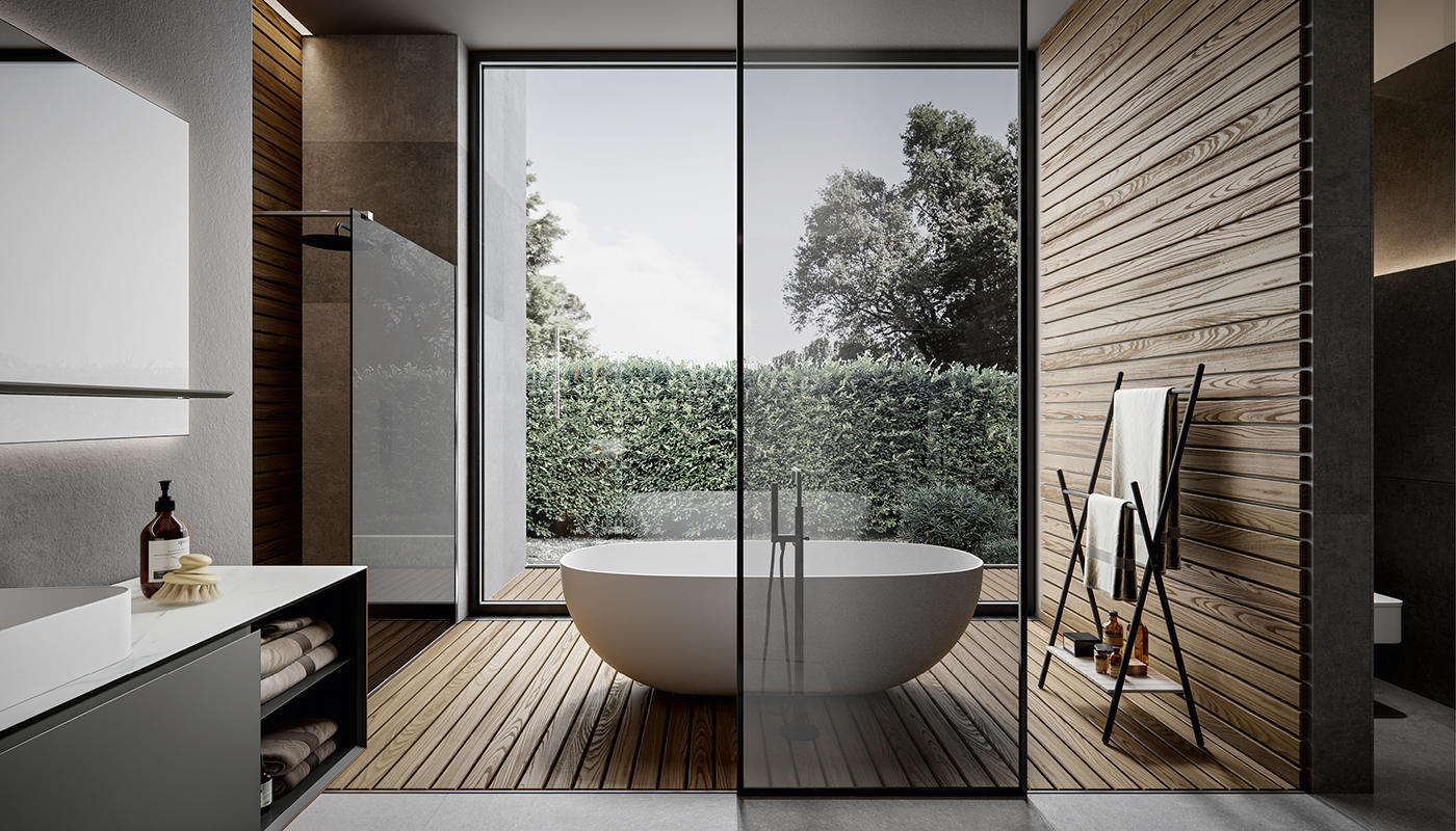 ED-ST19 Edone Ванна Vasca ÛV Размещение в центре комнаты  - Вид №1