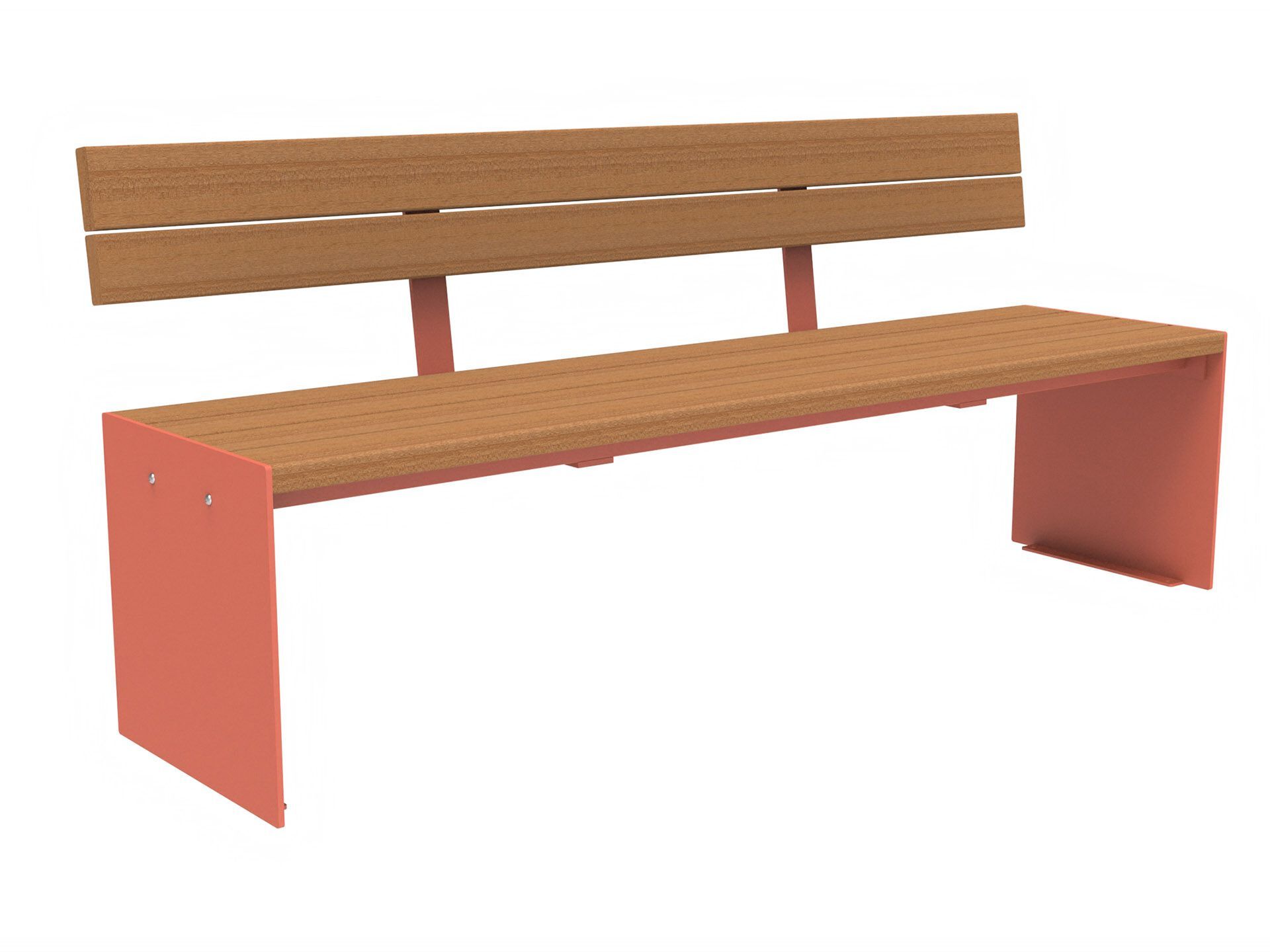 Скамья из окуме со спинкой Lazzari Recto ARCH-00077399 - Вид №3