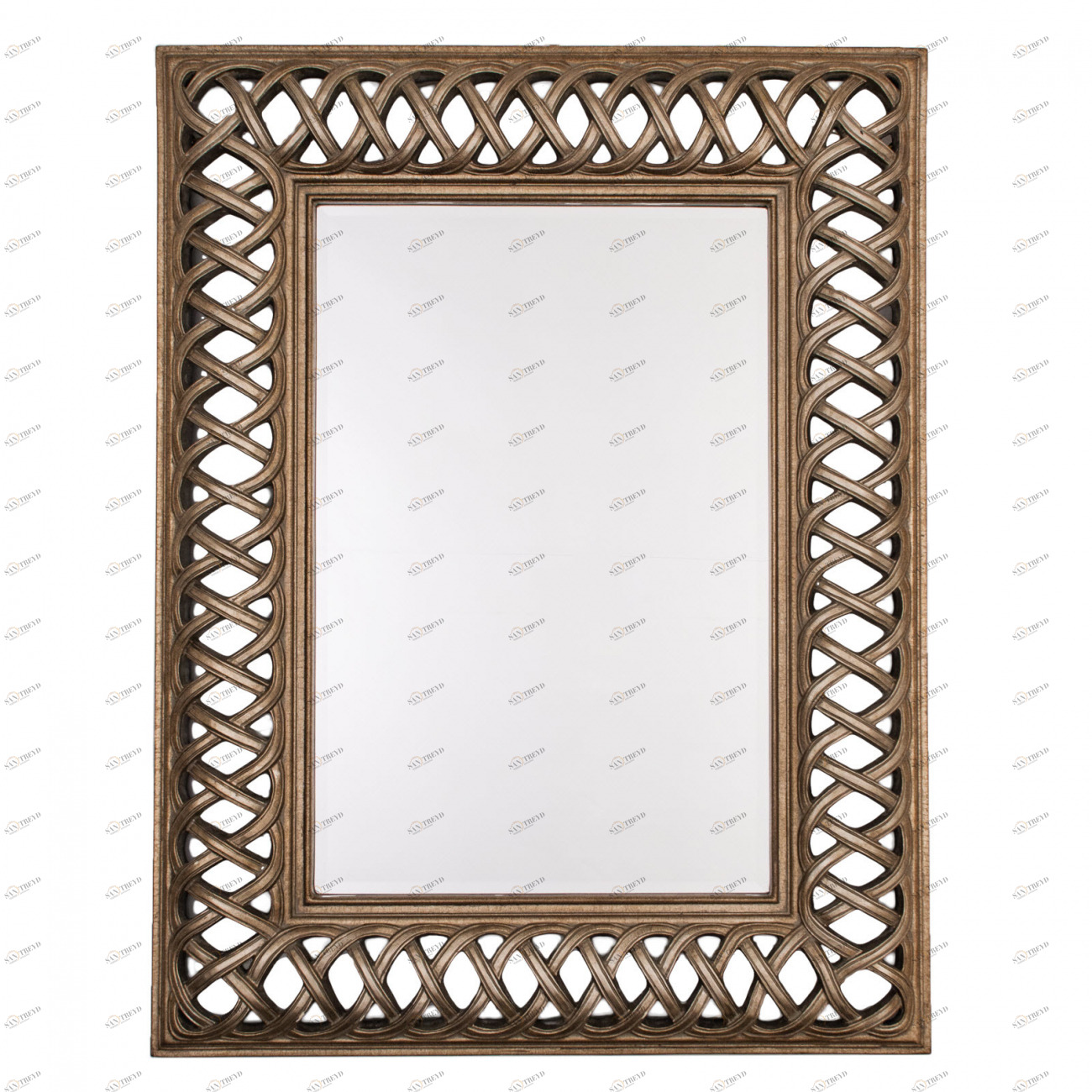 Зеркало прямоугольное настенное латунь Cross Stitch Framed PUSHA ДИЗАЙНЕРСКИЕ 062543 Латунь 