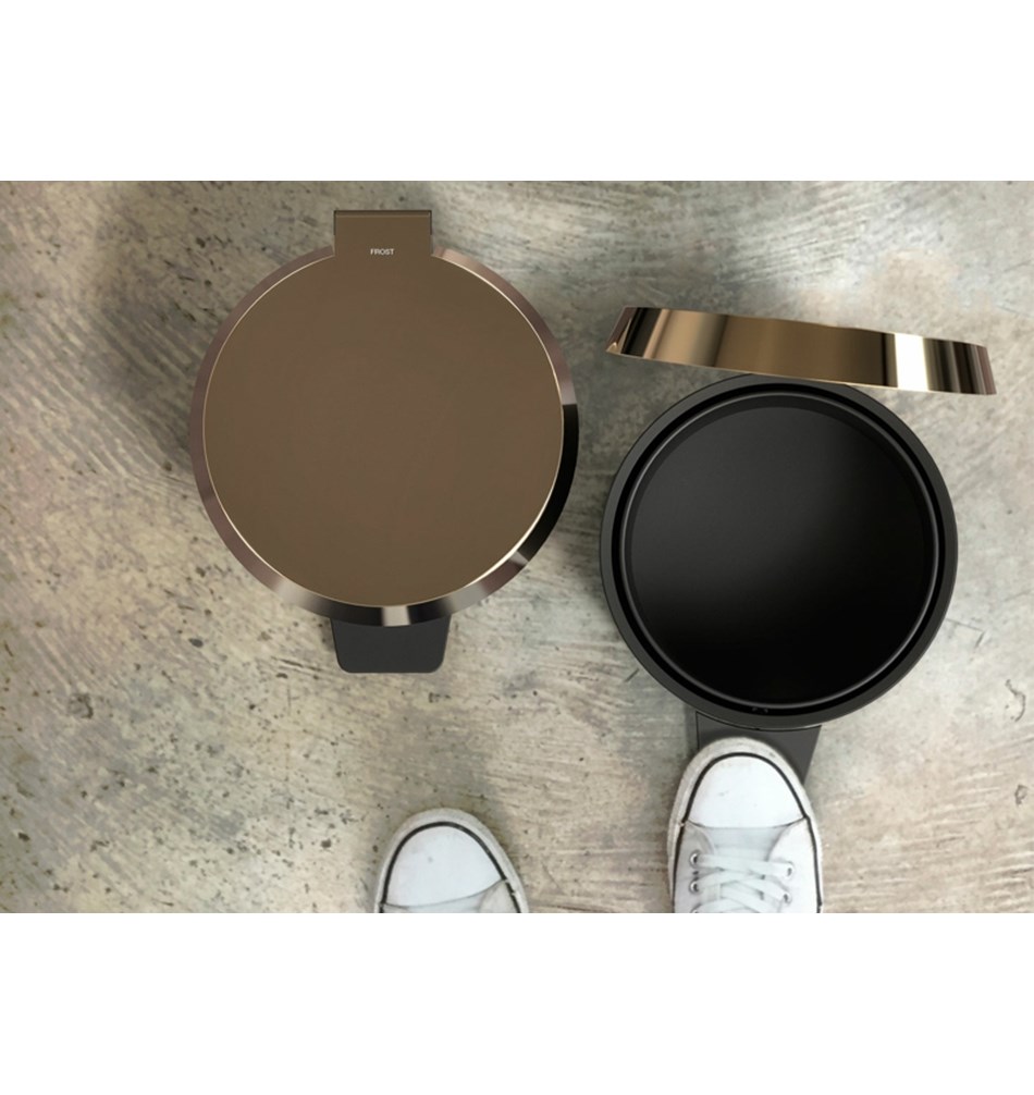 FROST Корзина для мусора 250 » черный / медь Нержавеющая сталь Черный / медь N3001-CB  - Вид №4