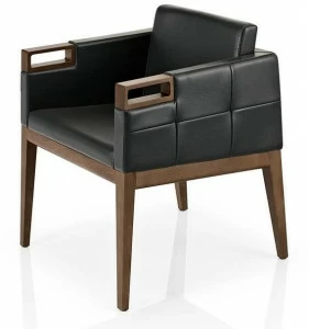 JMS Кожаное кресло с подлокотниками Roven M 580cr