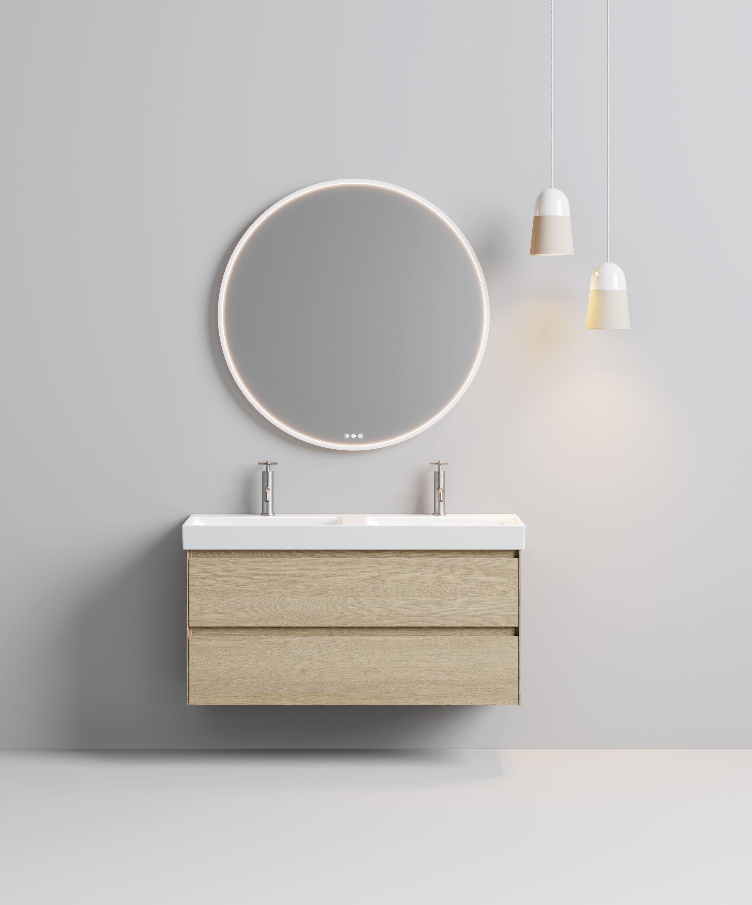 Керамическая двойная раковина с переливом GSI ceramica Nubes ARCH-00034209 - Вид №3