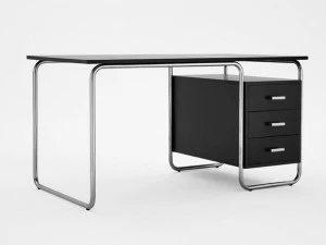 Adico Прямоугольный стол из нержавеющей стали и дерева с ящиками