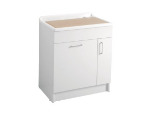 Шкаф для белья из ДСП с бельевой стойкой