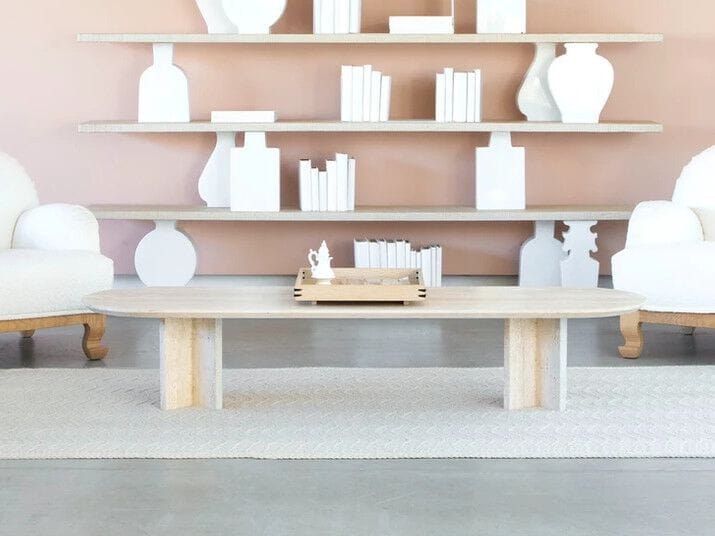 Овальный журнальный столик из травертина Lando TIVOLI ARCH-00042914 - Вид №2