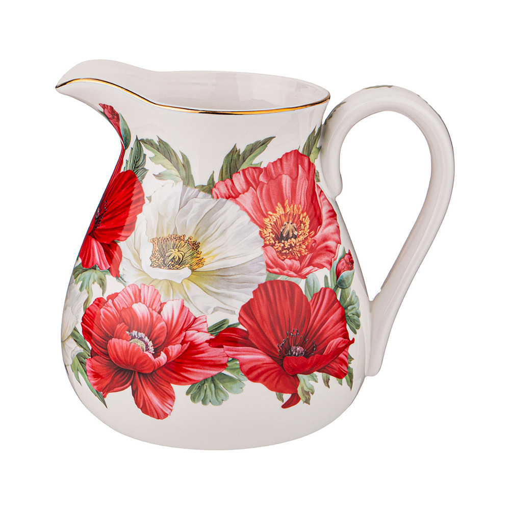 104-771 Посуда фарфоровая Маки кувшин 1200 мл Lefard 