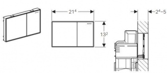 115.640.GH.1 клавиша SIGMA 60 двойной смыв (глянцевый хром) Santreyd  - Вид №2