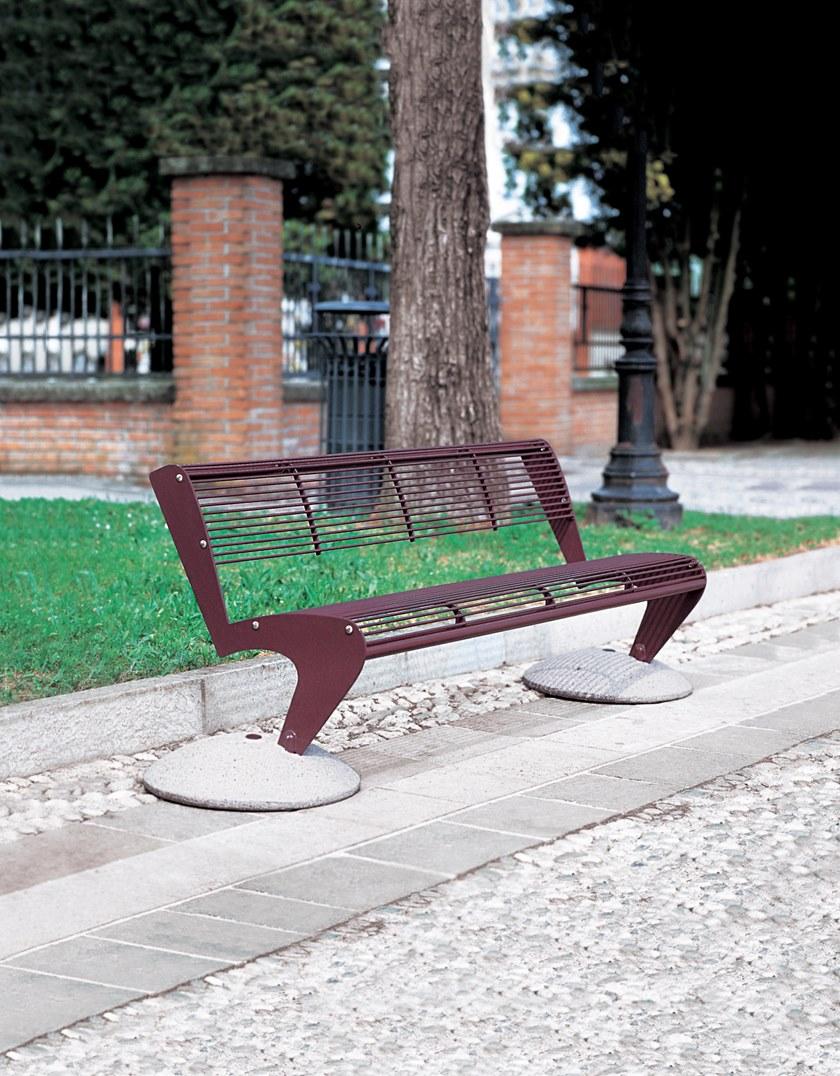 City Design Скамья из стали со спинкой Albatros Albatros - smb, sm - Вид №1