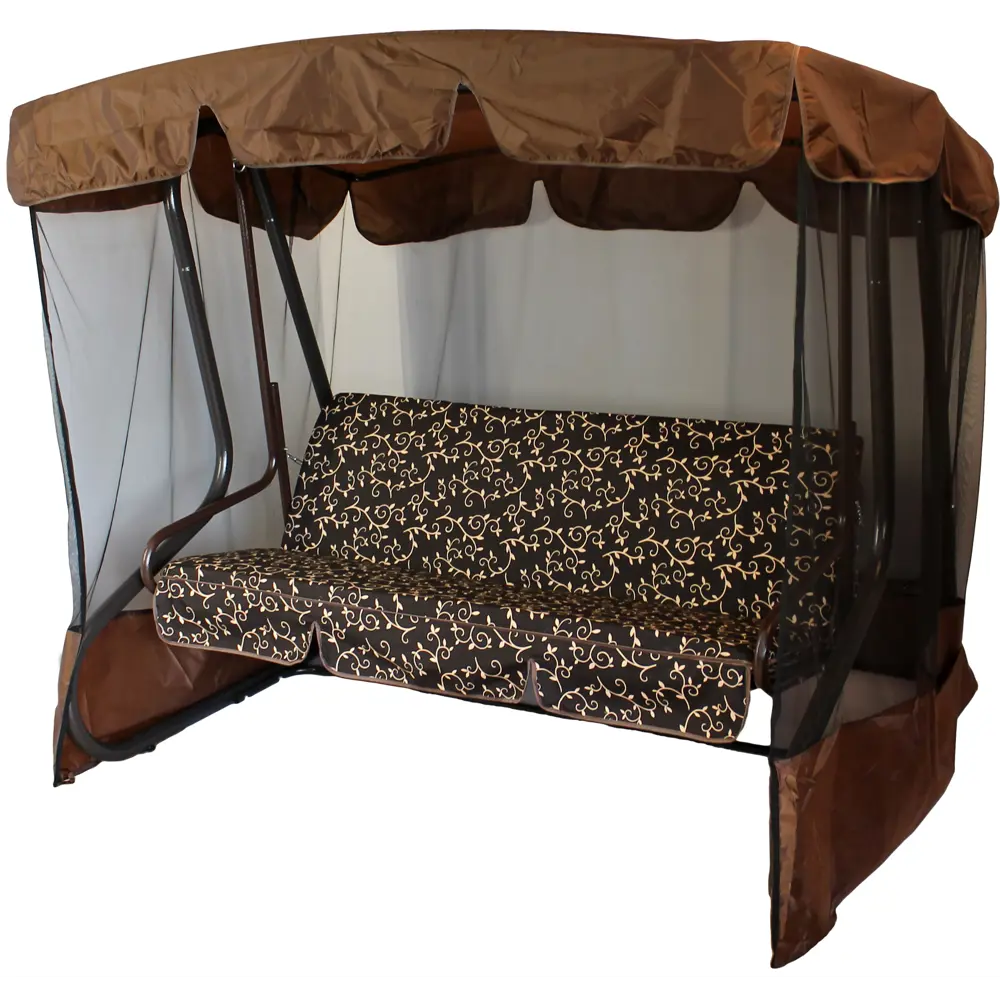 Качели садовые Вардэ 3-х местные (до 300 кг) коричневый GREENGARD STLM-2039733 - Вид №1