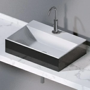 L240204 Накладная раковина на столешницу  прямоугольная A. e T. Italia THIN