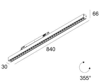 Металлическое магнитное светодиодное освещение Deltalight Inform ARCH-00056653 - Вид №4