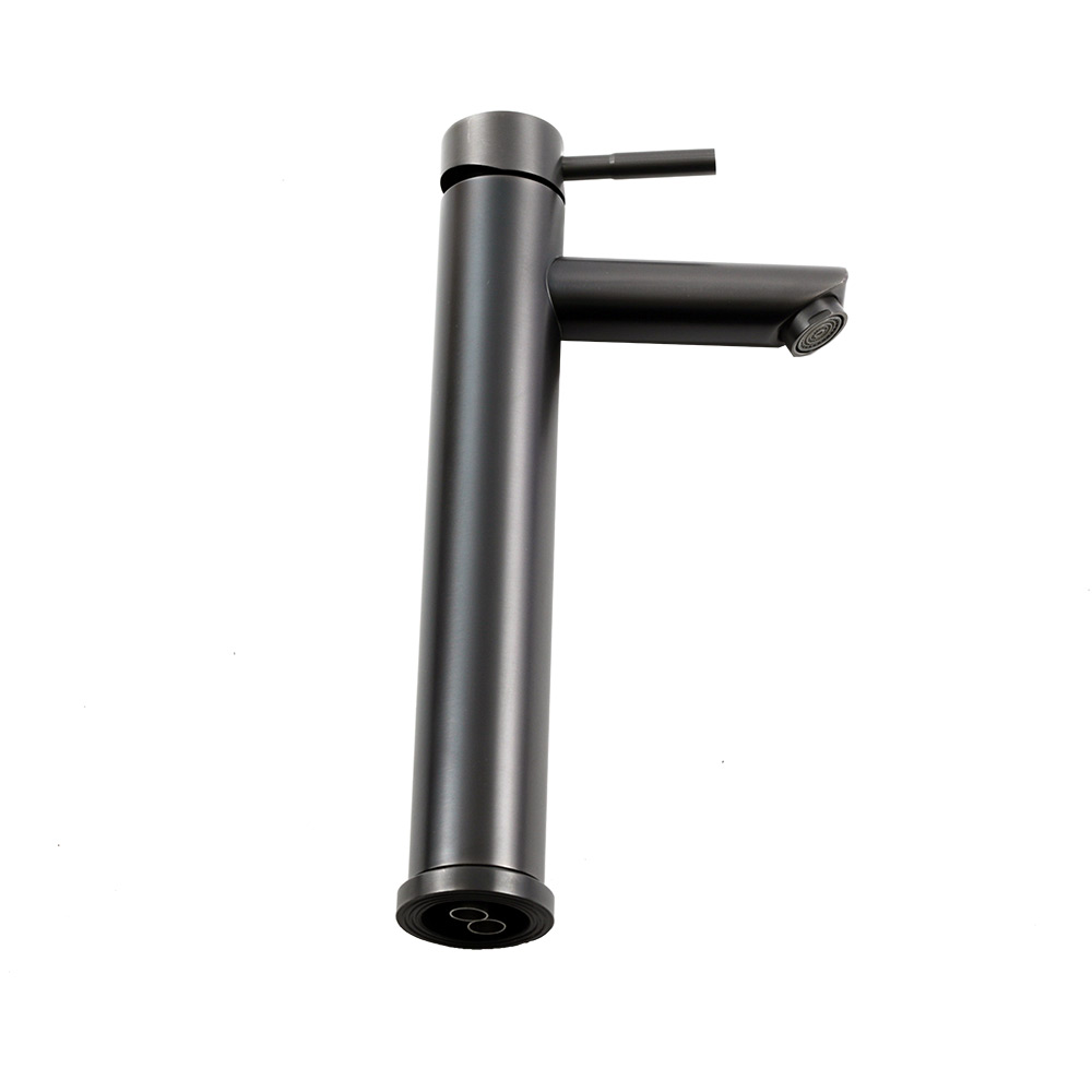 Смеситель д/ум MELANA-610102PVD-B Tondo нерж.сталь, однорычажный, графит  - Вид №4