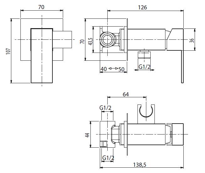 CNQ01802 Гигиенический душ M&Z Kit bidet Santreyd  - Вид №1