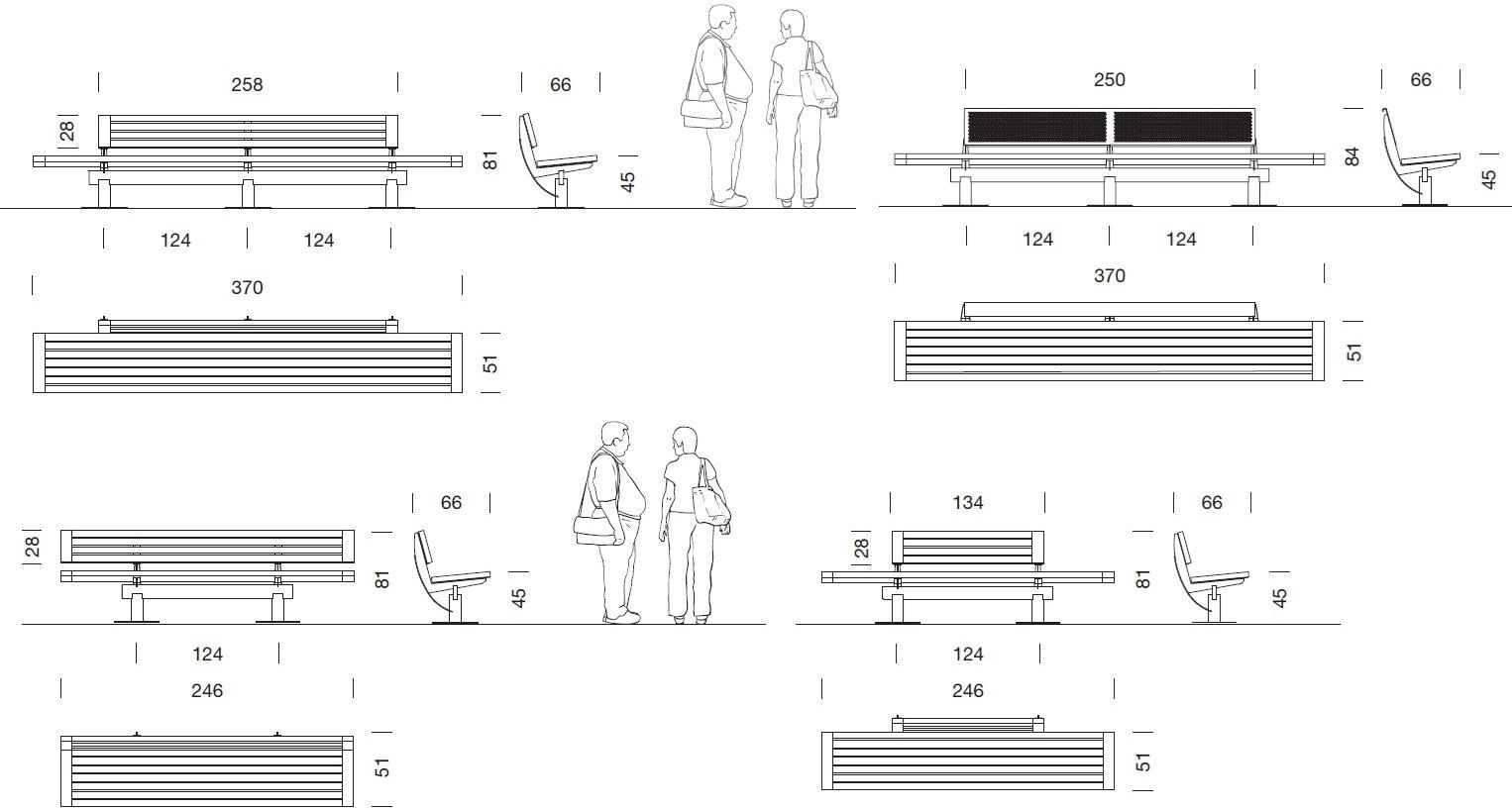 URBIDERMIS Деревянная скамейка со спинкой sun-id-1489999 - Вид №6