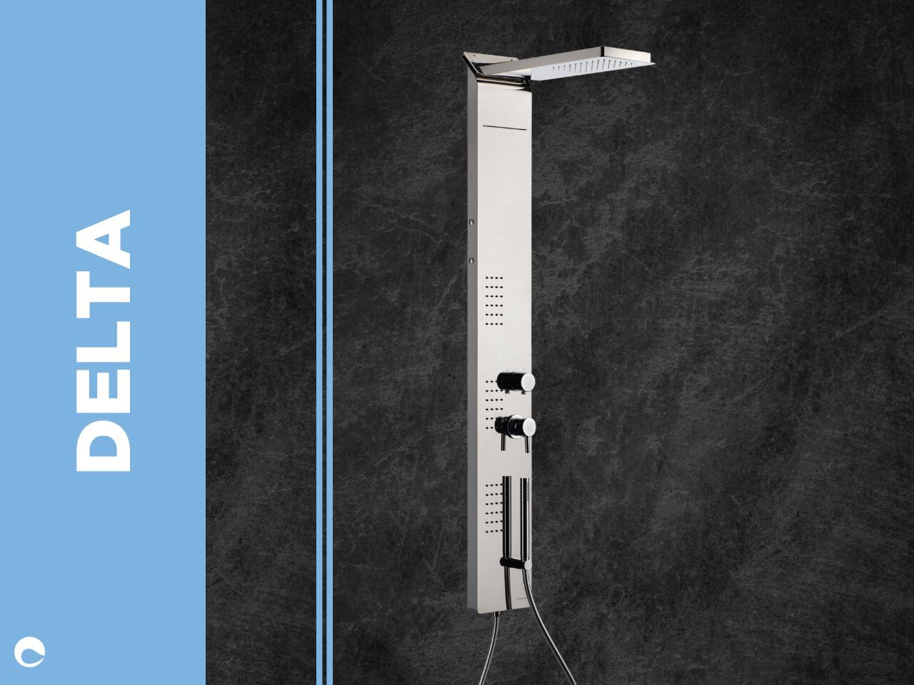 Душевая панель из нержавеющей стали с ручным душем и переключателем Cropelli Quadro ARCH-00046915 - Вид №4