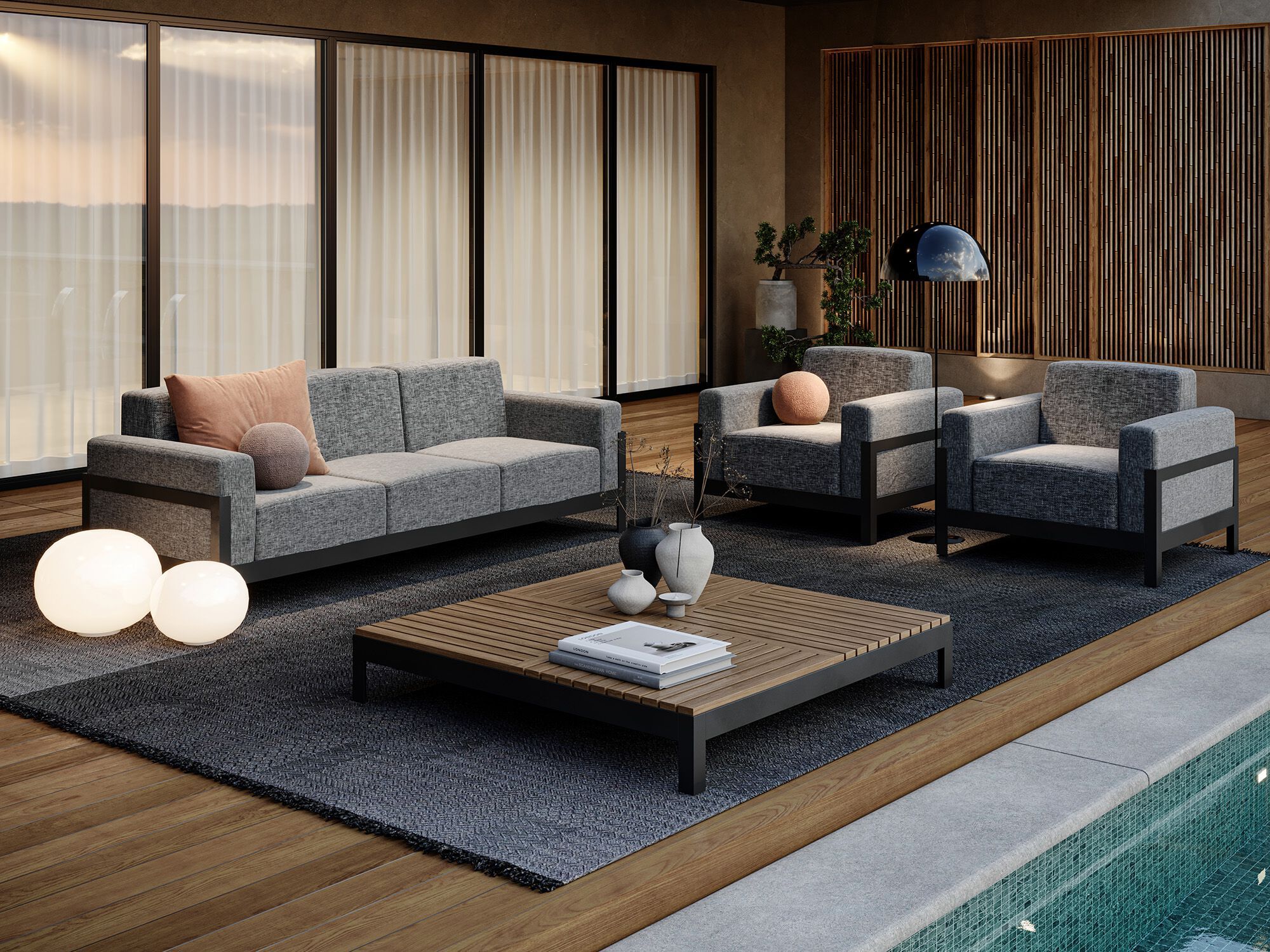 Тканевое садовое кресло с подлокотниками для контракта Walters More Comfort ARCH-00116717 - Вид №5