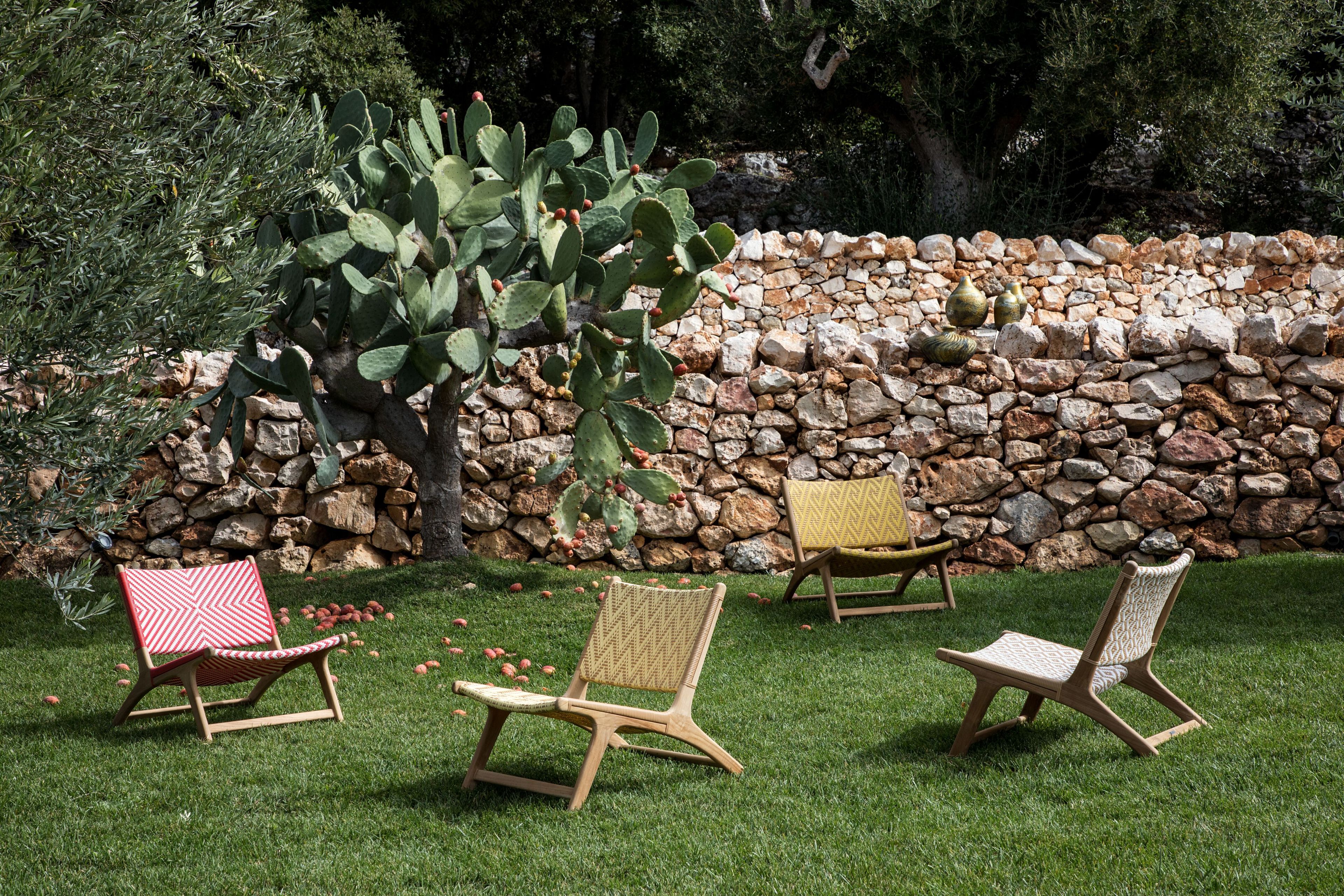 Садовое кресло из тикового дерева и синтетической ткани cbdesign Vienna Relax ARCH-00041545 - Вид №12