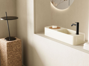 Керамическая прямоугольная столешница для мытья рук