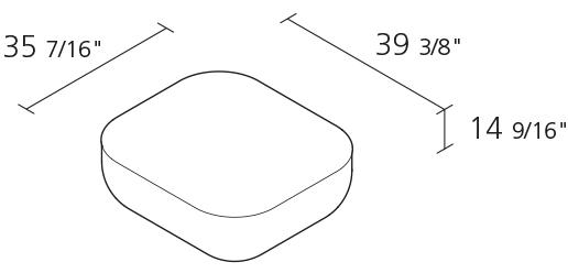 Alias Квадратный пуф из ткани Okome sofa sun-id-1353556 - Вид №2