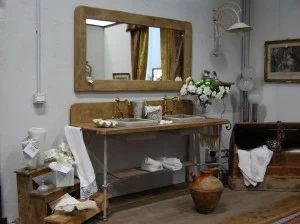 BLEU PROVENCE Тумба под умывальник из дерева двойная напольная Mobili artigianali