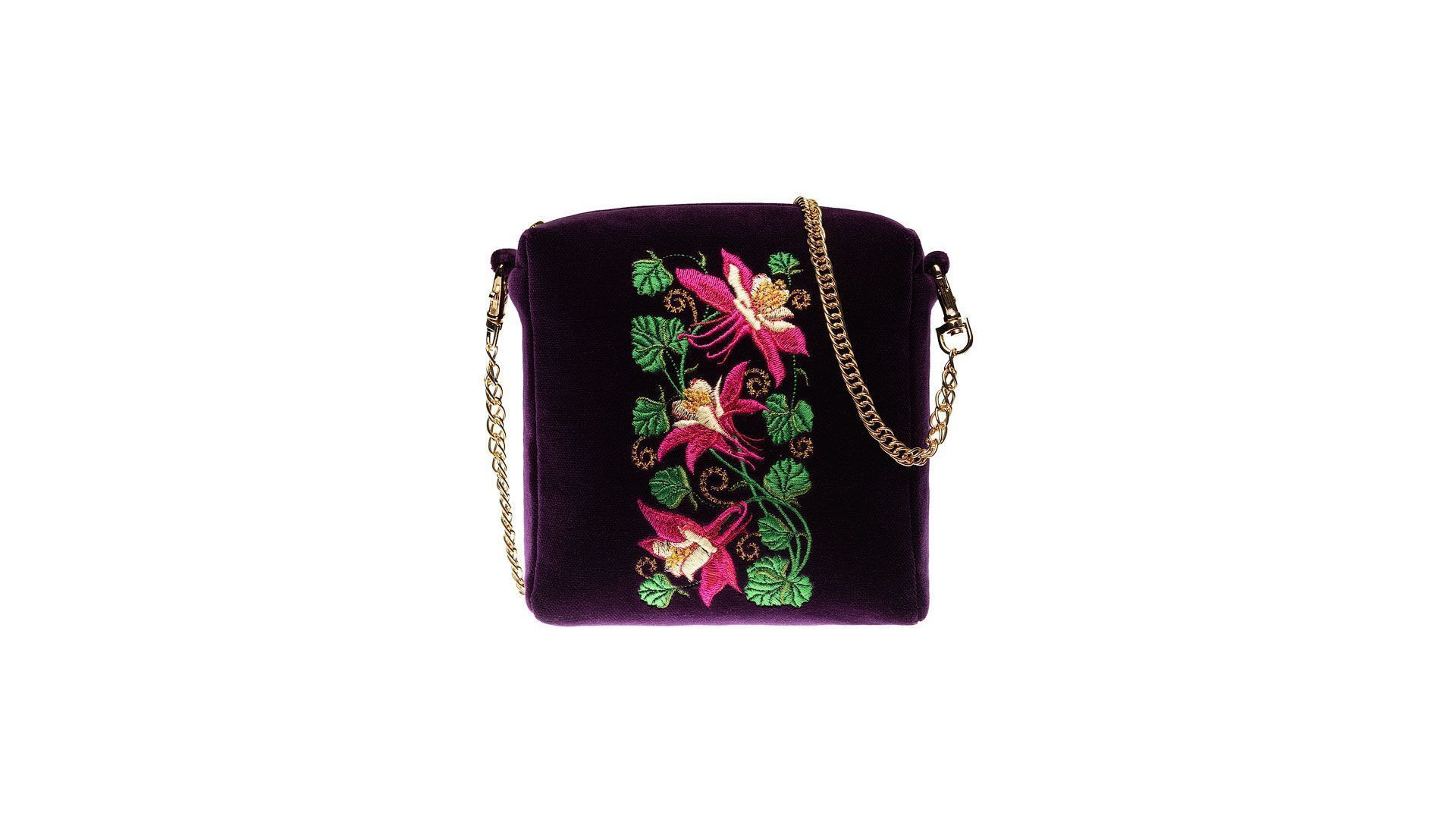 10660417 Торжокские золотошвеи Сумка "Аквилегия" бархат Разм. 15*15*6,5 Мод. 982 Бархат  - Вид №1