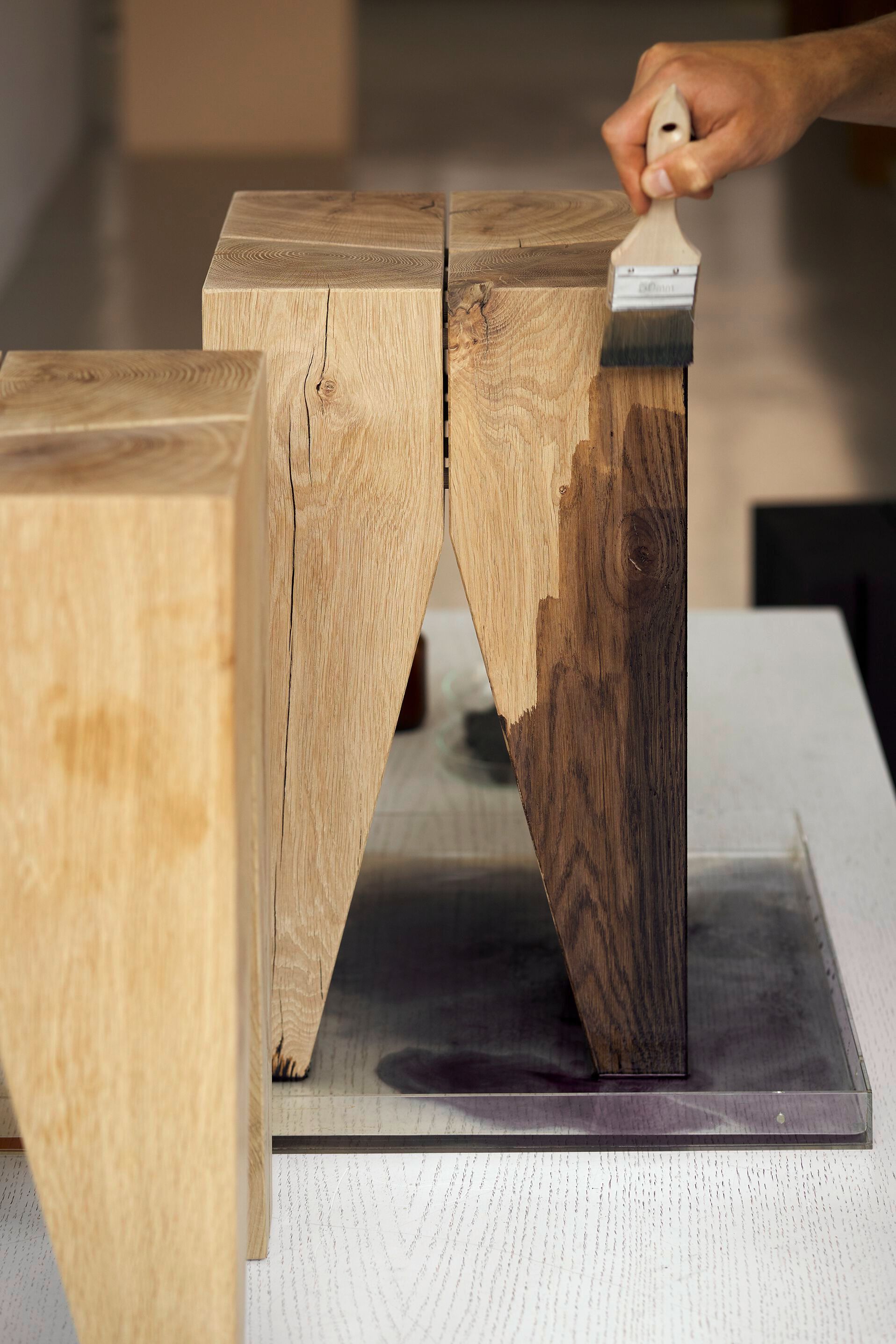 Квадратный журнальный столик из дуба e15 BACKENZAHN BLACK OAK ARCH-00032830 - Вид №10