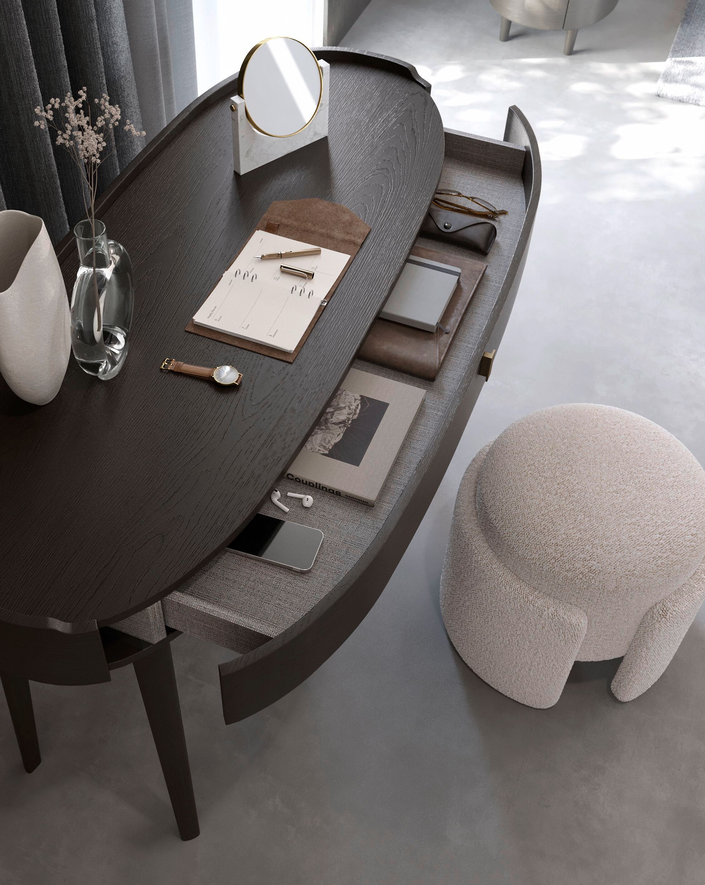 Деревянный письменный стол с ящиками Olivieri Kalè ARCH-00151734 - Вид №1