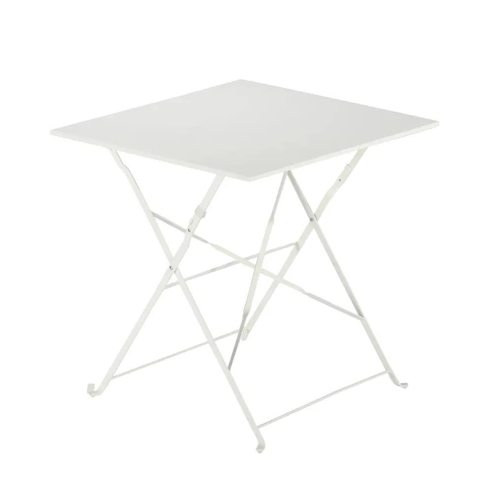 Стол садовый квадратный Naterial Flora Origami складной 70х70х71 см сталь кремовый 81956321 STLM-2065022 