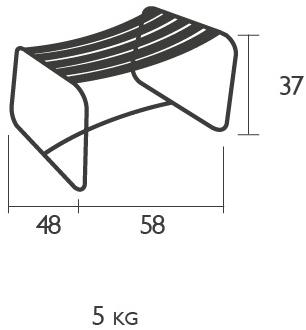 Fermob Прямоугольная подставка для ног из тика Surprising 1245 - Вид №2