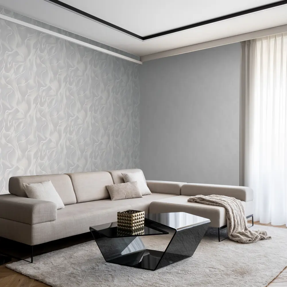 Victoria Stenova Glamour - серые флизелиновые обои премиум-класса 87904532 STLM-0076125 - Вид №4