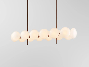 Стеклянный светодиодный подвесной светильник