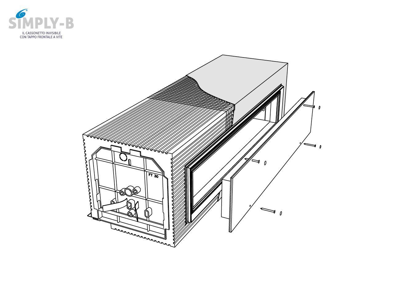 Сборный мусорный контейнер для рольставней Sei System SIMPLY B ARCH-00052221 - Вид №2