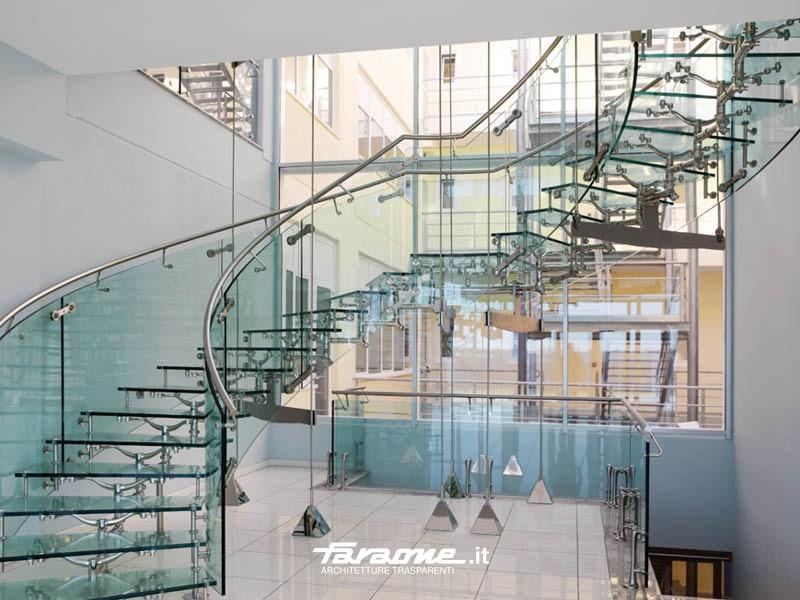 FARAONE Винтовая лестница из нержавеющей стали и стекла sun-id-1435490 - Вид №3