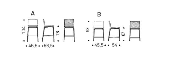 Высокий стул со спинкой Cattelan italia Аркадия ARCH-00050132 - Вид №6