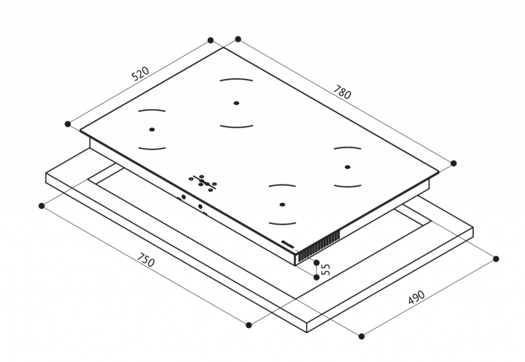 FABER Встраиваемая индукционная стеклянная плита  108.0536.626  - Вид №1