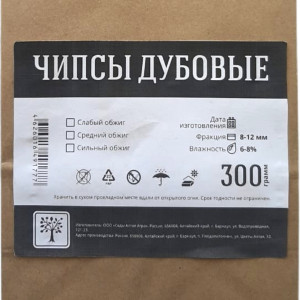 18665158 Чипсы «Дубовые» обожжёные для копчения 300 г