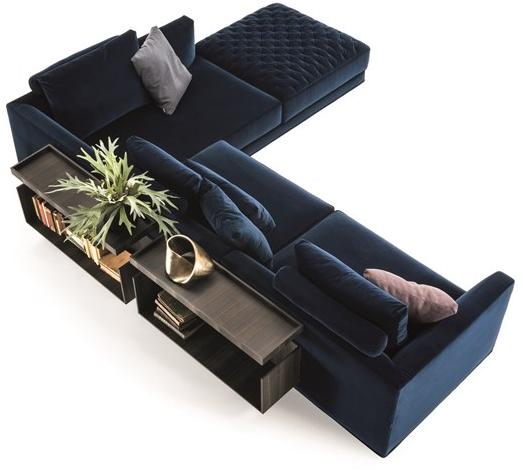 Frigerio Salotti Модульный тканевый диван с полкой для журналов Miller sun-id-1385435 - Вид №2