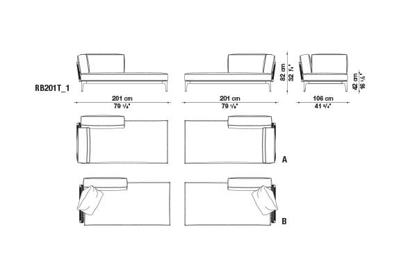 Ткань сад диван B&B Italia Outdoor смородина ARCH-00042710 - Вид №14