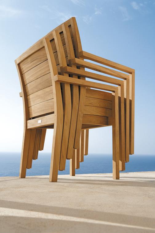 Кресло из teakового дерева Manutti Siena MNST856 - Вид №8