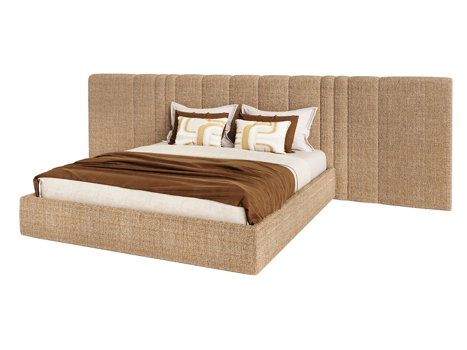 Двуспальная кровать с мягкой тканью ANA ROQUE INTERIORS ARCH-00027969