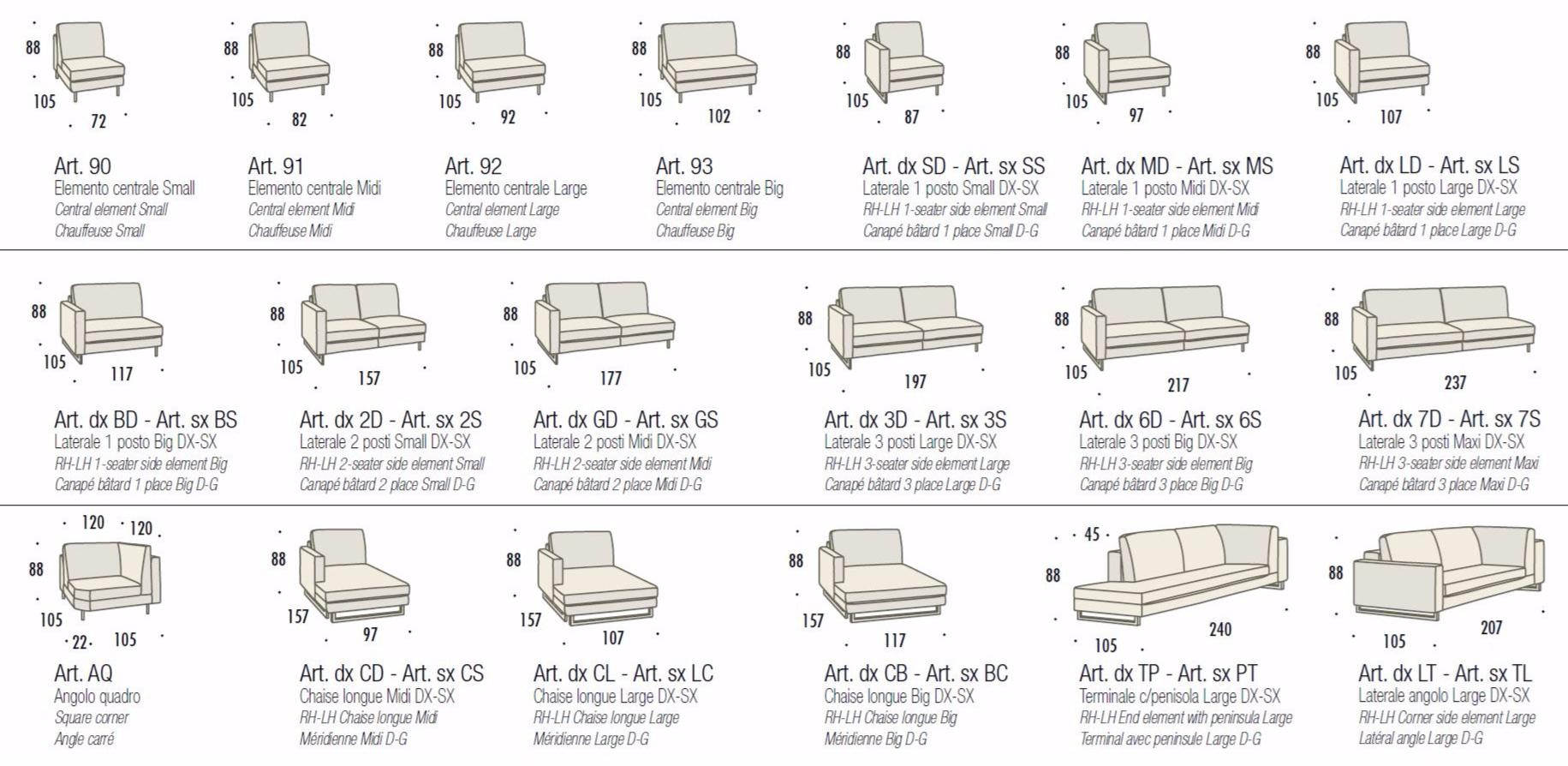 Felis Модульный тканевый диван с шезлонгом Softliving sun-id-1452207 - Вид №3