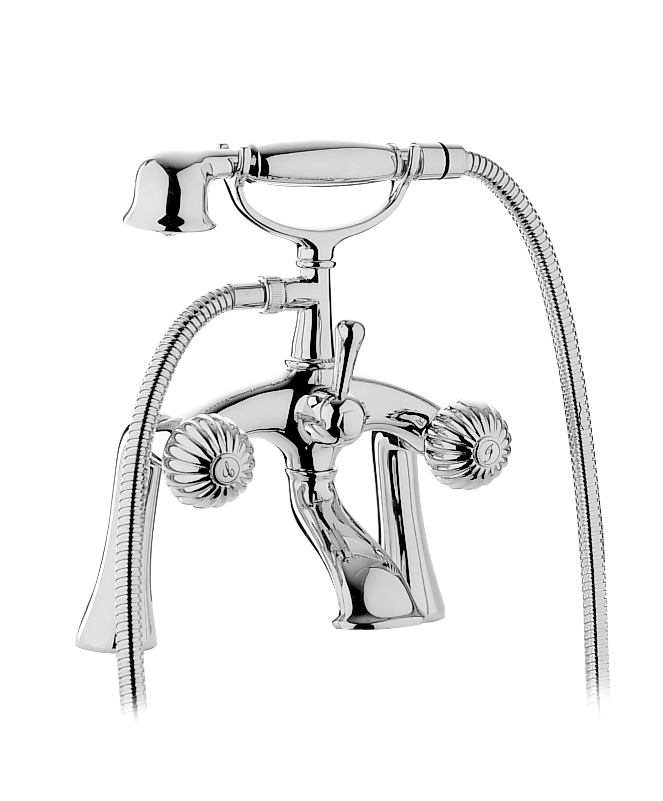 2527 Внешний смеситель для ванны и душа на стойке, соединение с душевым набором. Bongio Radiant