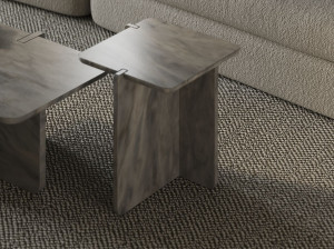 Квадратный журнальный столик из серого мрамора