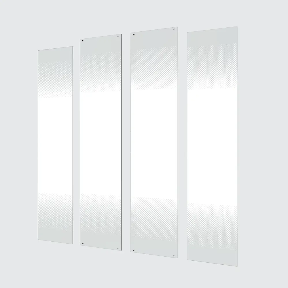 Комплект стекол для душевой ширмы Sensea Easy 80x80 см стекло с шелкографией, цвет профиля на выбор 88103663 STLM-2051898 - Вид №1