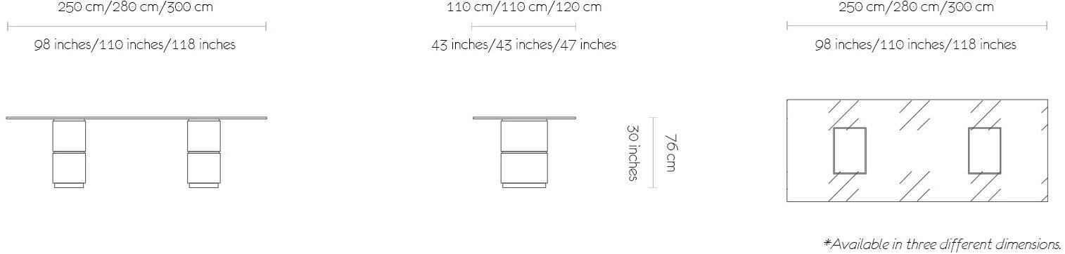 MORADA Прямоугольный обеденный стол из стекла и каррарского мрамора  Atlas dt  - Вид №6